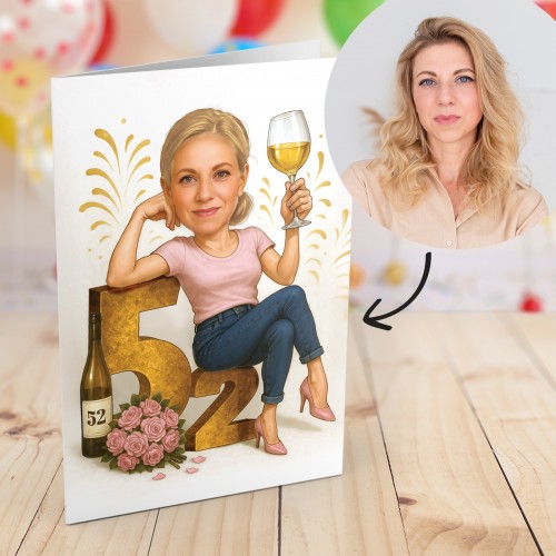 Kartka urodzinowa ze zdjęciem dla niej - Dobry kadr