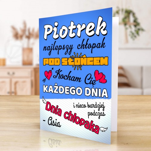Kartka na dzień chłopaka - Każdego dnia