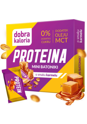 Mini batoniki PROTEIN karmel z niskim IG - 102g