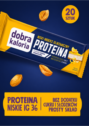 Baton PROTEIN lemon cheesecake z niskim IG 20 x 45g