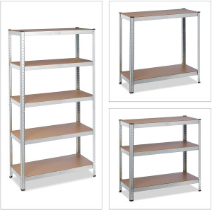 Regał metalowy magazynowy 180x90x40 cm – półki regulowane