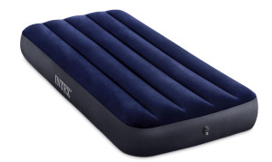 Materac dmuchany jednoosobowy welurowy 99 x 191 cm INTEX niebieski
