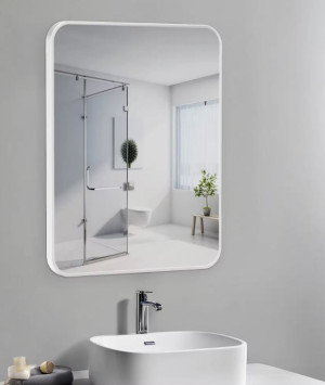 Lustro LOFT 60x80cm białe M-010 ścienne łazienkowe do salonu sypialni loftowe Industrialne minimalistyczne