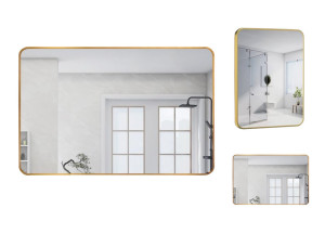 Lustro LOFT 60x80cm złote M-010 ścienne łazienkowe do salonu sypialni loftowe Industrialne minimalistyczne