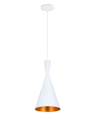 Lampa sufitowa metalowa z kloszem wiszącym AT9-1SZ-Biała