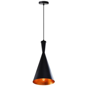 Lampa sufitowa metalowa z kloszem wiszącym AT9-1SZ-Czarna