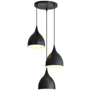 Lampa sufitowa loftowa metalowa wisząca AT17-3SZ-Czarna