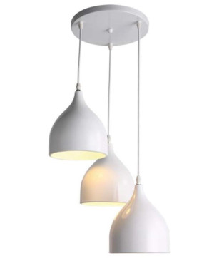 Lampa sufitowa loftowa metalowa wisząca AT17-3SZ-Biała
