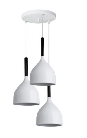 Lampa sufitowa metalowa klosz wisząca AT20-3SZ-Biała