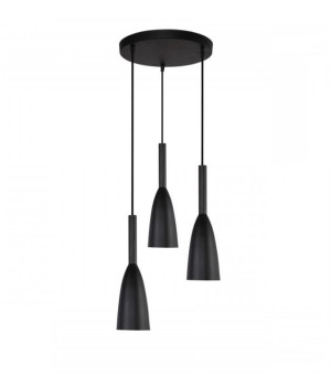 Lampa sufitowa metalowa z kloszem wiszącym AT22-3SZ-Czarna