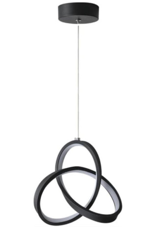 Lampa geometryczna LED wisząca sufitowa AT46-1SL-Czarna