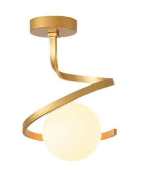 Plafon lampa sufitowa szklana metalowa AT62-1SZ-Złoto