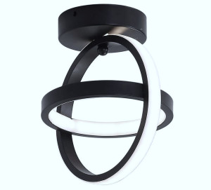 Plafon lampa LED sufitowa geometryczna metalowa AT72-2SL-Czarny