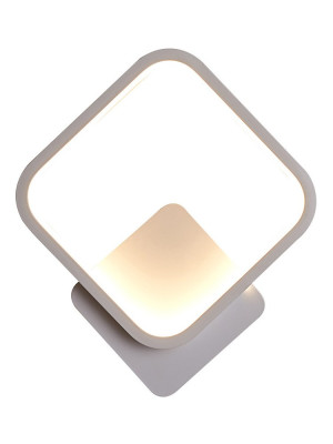Kinkiet lampa wisząca LED kwadrat metalowa AT77-1KL-White