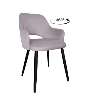 Krzesło Milano tkanina Welur noga metalowa : Kolor nogi - Czarna stożek, Kolor tkaniny - VELVET - MG55, Typ siedziska - Siedzisko obrotowe 360°