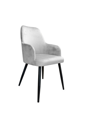 Krzesło WESTA tkanina Welur noga metalowa elegancki styl loftowy : Kolor nogi - Czarna stożek, Kolor tkaniny - VELVET - MG39, Typ siedziska - Siedzisko stałe