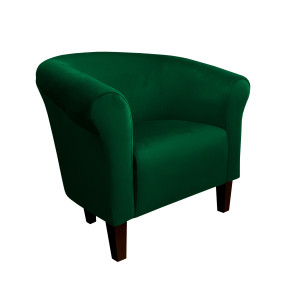 Fotel Milo tkanina Welur : Kolor nogi - Venge, Kolor tkaniny - VELVET - MG25, Wysokość nogi - 15 cm