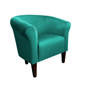 Fotel Milo tkanina Welur : Kolor nogi - Venge, Kolor tkaniny - VELVET - MG20, Wysokość nogi - 20 cm