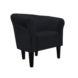 Fotel Milo tkanina Welur : Kolor nogi - Venge, Kolor tkaniny - VELVET - MG19, Wysokość nogi - 20 cm