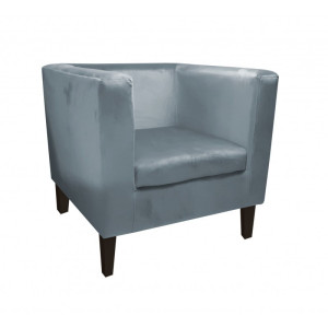 Fotel Monaco tkanina Welur : Kolor nogi - Venge, Kolor tkaniny - VELVET - BL06, Wysokość nogi - 20 cm
