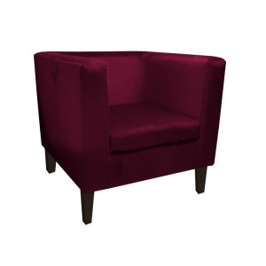 Fotel Monaco tkanina Welur : Kolor nogi - Venge, Kolor tkaniny - VELVET - MG02, Wysokość nogi - 20 cm