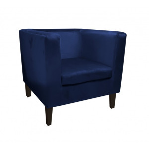 Fotel Monaco tkanina Welur : Kolor nogi - Venge, Kolor tkaniny - VELVET - MG16, Wysokość nogi - 20 cm