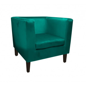 Fotel Monaco tkanina Welur : Kolor nogi - Venge, Kolor tkaniny - VELVET - MG20, Wysokość nogi - 20 cm