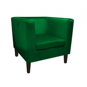 Fotel Monaco tkanina Welur : Kolor nogi - Venge, Kolor tkaniny - VELVET - MG25, Wysokość nogi - 20 cm