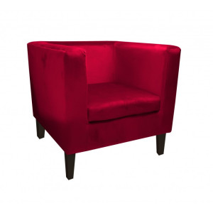 Fotel Monaco tkanina Welur : Kolor nogi - Venge, Kolor tkaniny - VELVET - MG31, Wysokość nogi - 20 cm