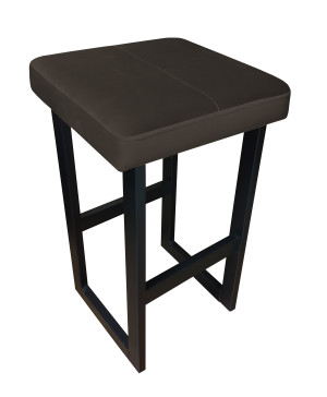 Hoker ALEX krzesło barowe tkanina Welur podstawa metalowa : Kolor Stelaża - Czarny , Kolor tkaniny - VELVET - MG05, Wysokość - 60 cm