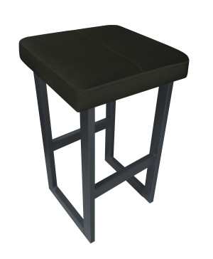 Hoker ALEX krzesło barowe tkanina Welur podstawa metalowa : Kolor Stelaża - Grafit, Kolor tkaniny - VELVET - MG19, Wysokość - 60 cm