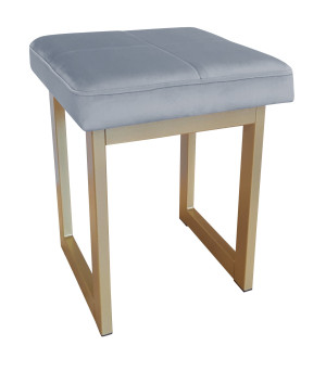 Taboret SOLID tkanina Welur stelaż metalowy STOŁEK LOFT : Kolor Stelaża - Złoty, Kolor tkaniny - VELVET - BL06, Typ tkaniny - Velvet, Wysokość - 45 cm