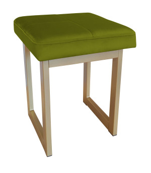 Taboret SOLID tkanina Welur stelaż metalowy STOŁEK LOFT : Kolor Stelaża - Złoty, Kolor tkaniny - VELVET - BL75, Typ tkaniny - Velvet, Wysokość - 45 cm