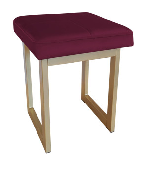 Taboret SOLID tkanina Welur stelaż metalowy STOŁEK LOFT : Kolor Stelaża - Złoty, Kolor tkaniny - VELVET - MG02, Typ tkaniny - Velvet, Wysokość - 45 cm