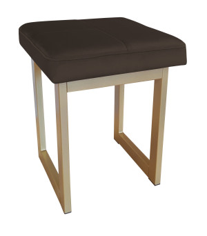 Taboret SOLID tkanina Welur stelaż metalowy STOŁEK LOFT : Kolor Stelaża - Złoty, Kolor tkaniny - VELVET - MG05, Typ tkaniny - Velvet, Wysokość - 45 cm