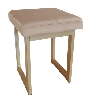 Taboret SOLID tkanina Welur stelaż metalowy STOŁEK LOFT : Kolor Stelaża - Złoty, Kolor tkaniny - VELVET - MG06, Typ tkaniny - Velvet, Wysokość - 45 cm