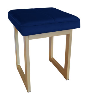 Taboret SOLID tkanina Welur stelaż metalowy STOŁEK LOFT : Kolor Stelaża - Złoty, Kolor tkaniny - VELVET - MG16, Typ tkaniny - Velvet, Wysokość - 45 cm