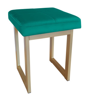 Taboret SOLID tkanina Welur stelaż metalowy STOŁEK LOFT : Kolor Stelaża - Złoty, Kolor tkaniny - VELVET - MG20, Typ tkaniny - Velvet, Wysokość - 45 cm