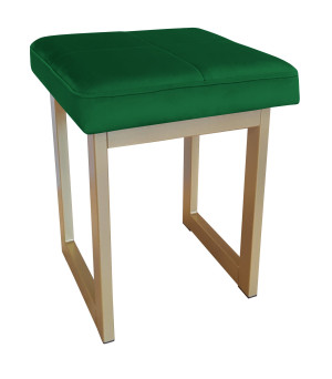 Taboret SOLID tkanina Welur stelaż metalowy STOŁEK LOFT : Kolor Stelaża - Złoty, Kolor tkaniny - VELVET - MG25, Typ tkaniny - Velvet, Wysokość - 45 cm