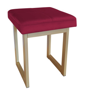 Taboret SOLID tkanina Welur stelaż metalowy STOŁEK LOFT : Kolor Stelaża - Złoty, Kolor tkaniny - VELVET - MG31, Typ tkaniny - Velvet, Wysokość - 45 cm