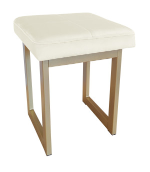 Taboret SOLID tkanina Welur stelaż metalowy STOŁEK LOFT : Kolor Stelaża - Złoty, Kolor tkaniny - VELVET - MG50, Typ tkaniny - Velvet, Wysokość - 45 cm