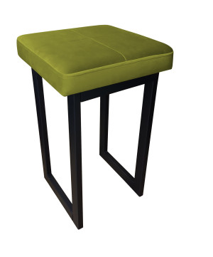 Taboret SOLID tkanina Welur stelaż metalowy STOŁEK LOFT : Kolor Stelaża - Czarny , Kolor tkaniny - VELVET - BL75, Typ tkaniny - Velvet, Wysokość - 45 cm