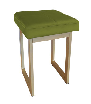 Taboret SOLID tkanina Welur stelaż metalowy STOŁEK LOFT : Kolor Stelaża - Złoty, Kolor tkaniny - VELVET - BL75, Typ tkaniny - Velvet, Wysokość - 60 cm