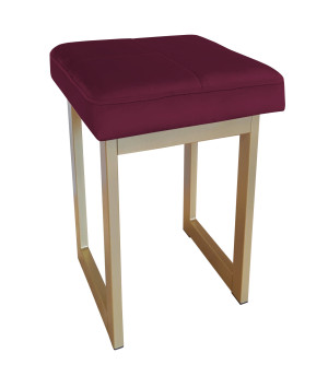 Taboret SOLID tkanina Welur stelaż metalowy STOŁEK LOFT : Kolor Stelaża - Złoty, Kolor tkaniny - VELVET - MG02, Typ tkaniny - Velvet, Wysokość - 60 cm