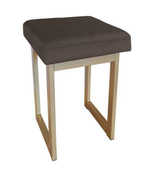 Taboret SOLID tkanina Welur stelaż metalowy STOŁEK LOFT : Kolor Stelaża - Złoty, Kolor tkaniny - VELVET - MG05, Typ tkaniny - Velvet, Wysokość - 60 cm