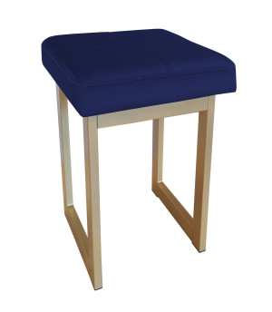 Taboret SOLID tkanina Welur stelaż metalowy STOŁEK LOFT : Kolor Stelaża - Złoty, Kolor tkaniny - VELVET - MG16, Typ tkaniny - Velvet, Wysokość - 60 cm