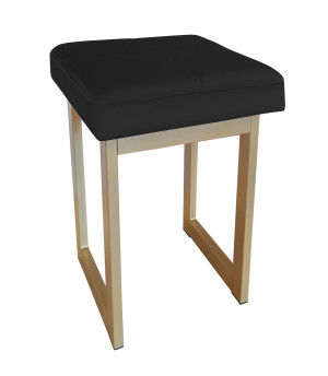 Taboret SOLID tkanina Welur stelaż metalowy STOŁEK LOFT : Kolor Stelaża - Złoty, Kolor tkaniny - VELVET - MG19, Typ tkaniny - Velvet, Wysokość - 60 cm
