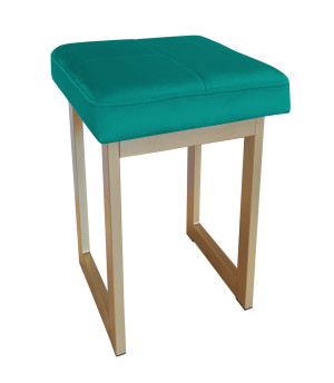 Taboret SOLID tkanina Welur stelaż metalowy STOŁEK LOFT : Kolor Stelaża - Złoty, Kolor tkaniny - VELVET - MG20, Typ tkaniny - Velvet, Wysokość - 60 cm