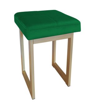 Taboret SOLID tkanina Welur stelaż metalowy STOŁEK LOFT : Kolor Stelaża - Złoty, Kolor tkaniny - VELVET - MG25, Typ tkaniny - Velvet, Wysokość - 60 cm