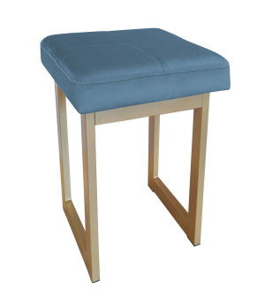 Taboret SOLID tkanina Welur stelaż metalowy STOŁEK LOFT : Kolor Stelaża - Złoty, Kolor tkaniny - VELVET - MG33, Typ tkaniny - Velvet, Wysokość - 60 cm